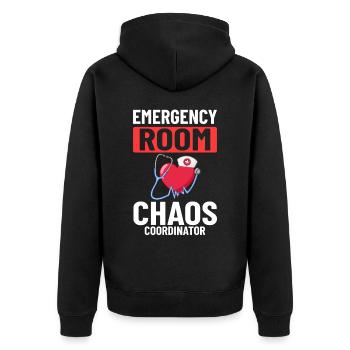 Infirmière d’urgence Premiers soins - Veste à capuche bio Premium Unisexe - noir - Dos - Nico (187cm)