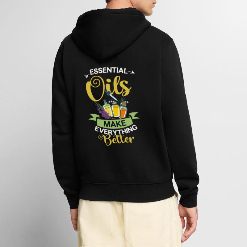 Essential Oil Diffuser Aromatherapy Plants Unisex Premium Organic Zip Hoodie
