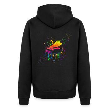 Piano, Pianiste - Veste à capuche bio Premium Unisexe - noir - Dos - Nico (187cm)