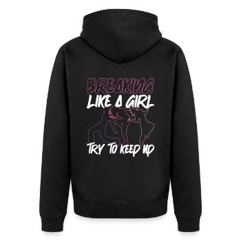 Breakdance BBoy Breakdancer Break Dance Hip Hop - Veste à capuche bio Premium Unisexe - noir - Dos - Nico (187cm)