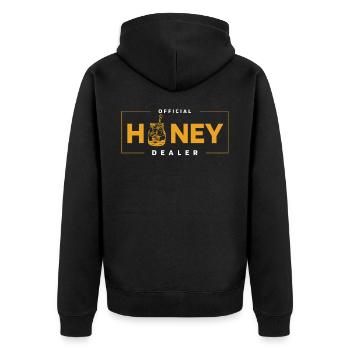 Marchand de miel, Honey Comp, - Veste à capuche bio Premium Unisexe - noir - Dos - Nico (187cm)
