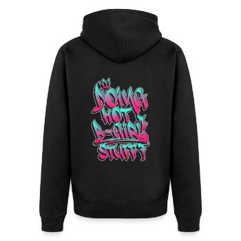Faire des trucs chauds de B-Girl - Breakdance Hip Hop - Veste à capuche bio Premium Unisexe - noir - Dos - Nico (187cm)