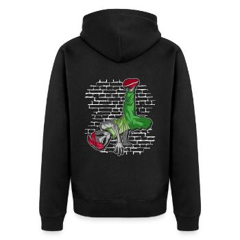 Breakdance Alien - Breakdance Hip Hop - Veste à capuche bio Premium Unisexe - noir - Dos - Nico (187cm)