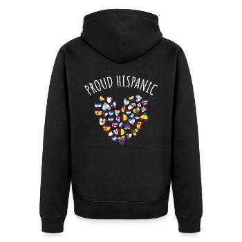 Fier hispanique - Veste à capuche bio Premium Unisexe - noir - Dos - Nico (187cm)