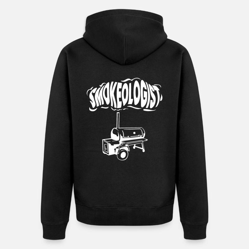 Smokoligist, BBQ, Grill, - Veste à capuche bio Premium Unisexe - noir