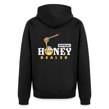 Marchand de miel, Honey Comp, - Veste à capuche bio Premium Unisexe - noir - Dos - Nico (187cm)