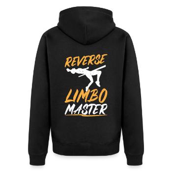 Reverse Limbo Master - Pole Jumping - Unisex Premium Organic Zip Hoodie - black - Back - Nico (187cm)
