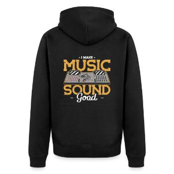 Sound Guy I make Music Sound Good Sound Ingénieur du son - Veste à capuche bio Premium Unisexe - noir - Dos - Nico (187cm)