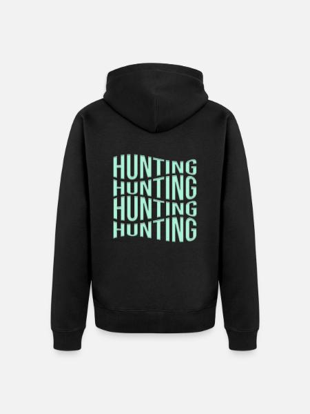 Hunt - Unisex Premium Organic Zip Hoodie - black