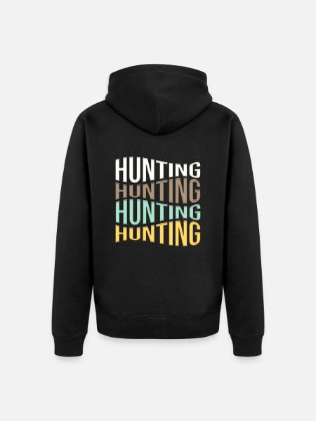 Hunt - Unisex Premium Organic Zip Hoodie - black