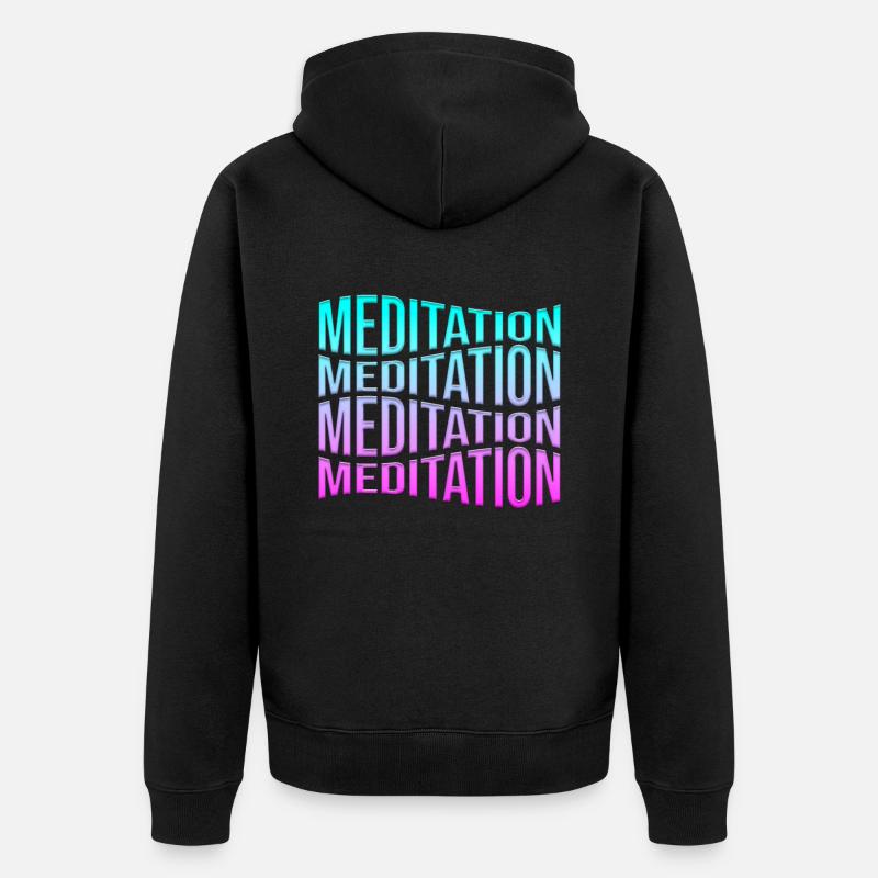 méditation - Veste à capuche bio Premium Unisexe - noir