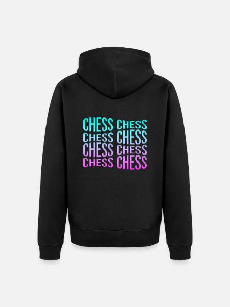 Échecs - Veste à capuche bio Premium Unisexe - noir