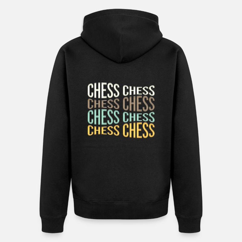 Schach - Unisex Premium Bio Zip Hoodie - Schwarz