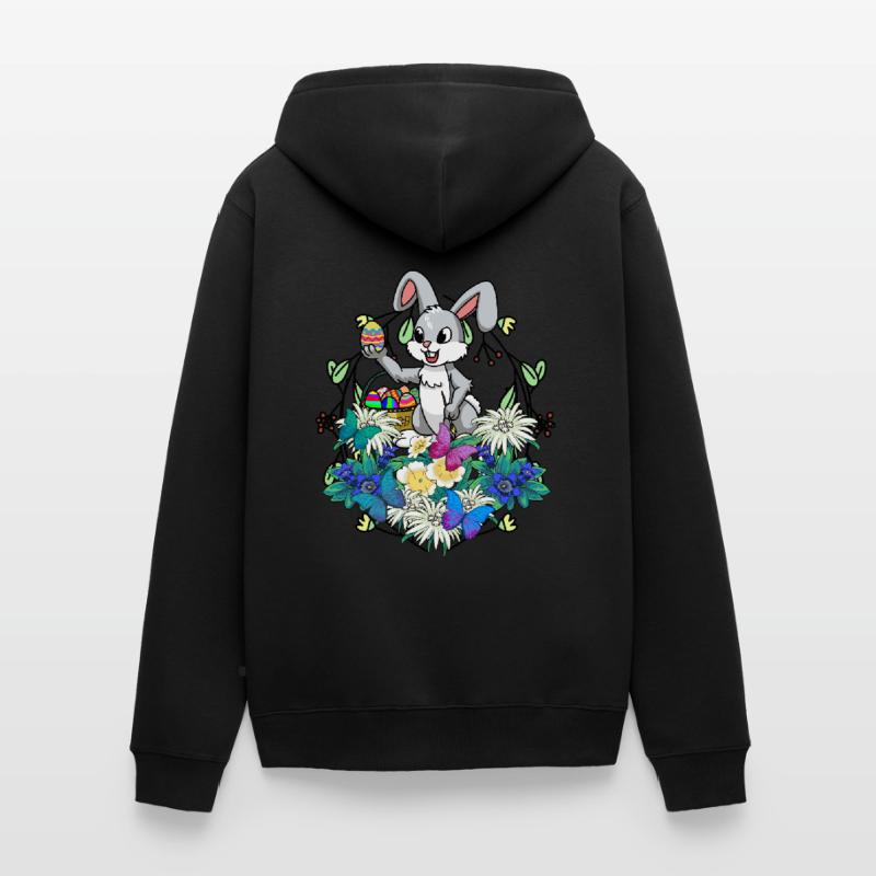 Early Spring Easter Eggs Easter Brush Easter Unisex Premium Organic Zip Hoodie