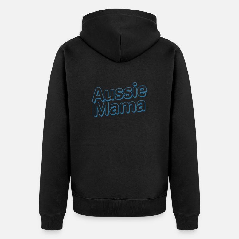 Aussie Mama Australian Shepherd Pet - Veste à capuche bio Premium Unisexe - noir