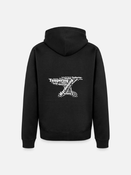 Blacksmith Forging Anvil - Unisex Premium Organic Zip Hoodie - black