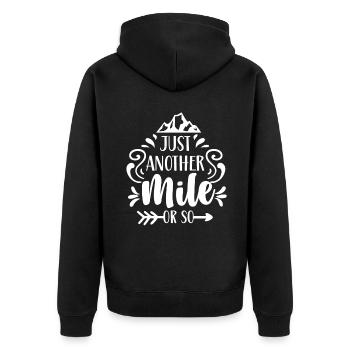 Seulement un mile ou plus randonnée un demi-mile - Veste à capuche bio Premium Unisexe - noir - Dos - Nico (187cm)