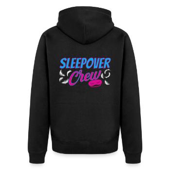 Soirée pyjama de l’équipe pour la nuit - Veste à capuche bio Premium Unisexe - noir - Dos - Nico (187cm)