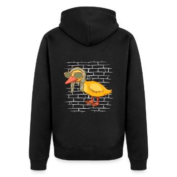 Écharpe de lunettes de soleil de canard - Veste à capuche bio Premium Unisexe - noir - Dos - Nico (187cm)
