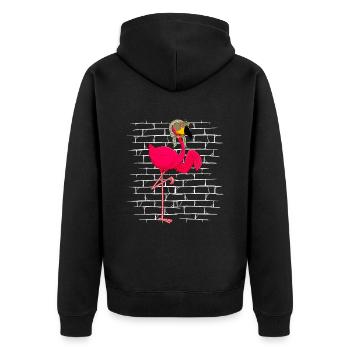 Flamingo Lunettes de soleil Foulard - Veste à capuche bio Premium Unisexe - noir - Dos - Nico (187cm)