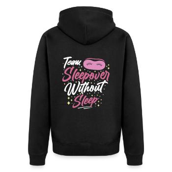 Soirée pyjama d’équipe sans sommeil Sweet Party Stay - Veste à capuche bio Premium Unisexe - noir - Dos - Nico (187cm)
