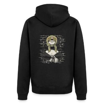 Panda Panda Giant Bear Lunettes de soleil Echarpe - Veste à capuche bio Premium Unisexe - noir - Dos - Nico (187cm)