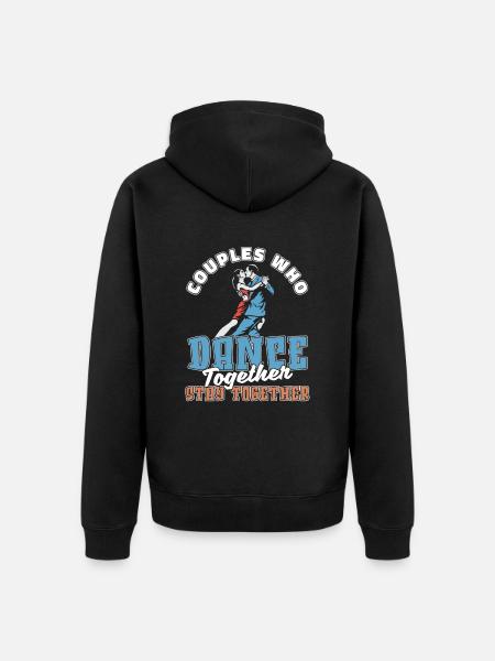 Couple professeur de danse - Veste à capuche bio Premium Unisexe - noir