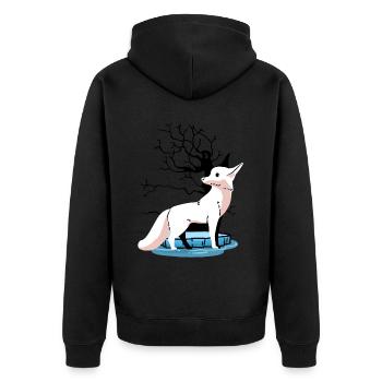 Faune Arctique Pôle Nord Renards Renards Enfants Polaires - Veste à capuche bio Premium Unisexe - noir - Dos - Nico (187cm)