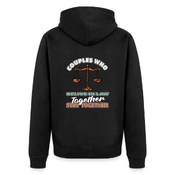 Avocat Avocat Jura Paar - Veste à capuche bio Premium Unisexe - noir - Dos - Nico (187cm)