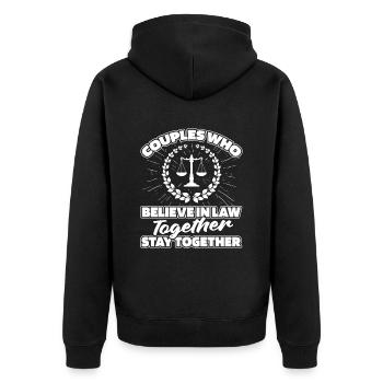 Avocat Avocat Jura Paar - Veste à capuche bio Premium Unisexe - noir - Dos - Nico (187cm)