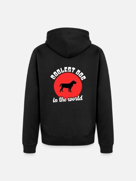 Cool dog saying - Unisex Premium Organic Zip Hoodie - black
