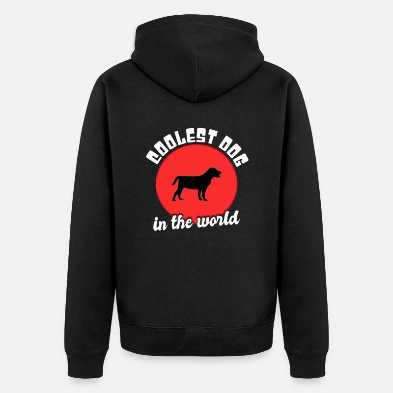 Chien cool dire - Veste à capuche bio Premium Unisexe - noir