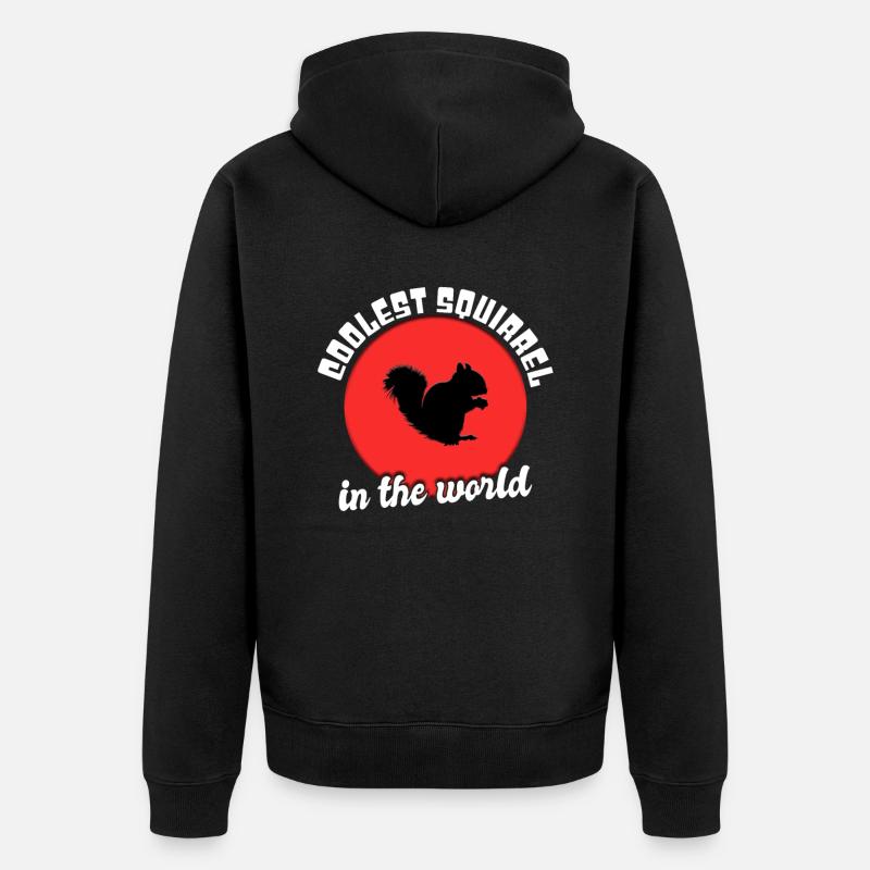 Dicton d’écureuil cool - Veste à capuche bio Premium Unisexe - noir