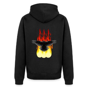 Feu de Corbeau Rituel spirituel occulte Satan Horreur - Veste à capuche bio Premium Unisexe - noir - Dos - Nico (187cm)