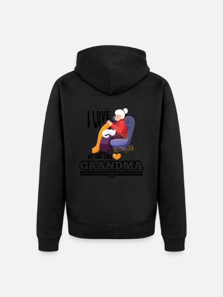 J’aime ma grand-mère - Veste à capuche bio Premium Unisexe - noir