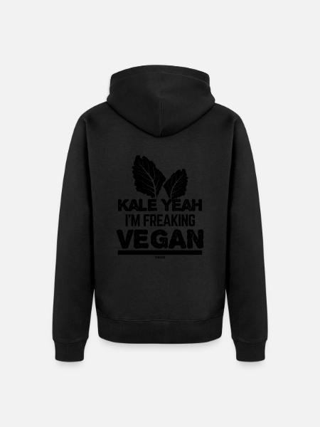 crazy vegan - Unisex Premium Organic Zip Hoodie - black