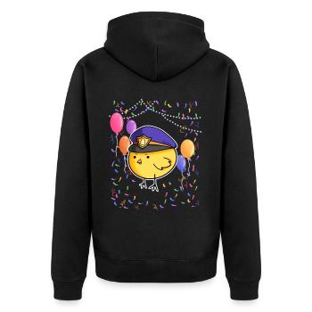 Oiseau d’anniversaire des enfants de la police - Veste à capuche bio Premium Unisexe - noir - Dos - Nico (187cm)