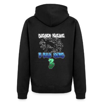 Dieser Kleine B-Boy Wird 3 - Breakdance - Unisex Premium Bio Zip Hoodie - Schwarz - Hinten - Nico (187cm)