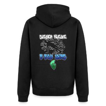 Dieser Kleine B-Boy Wird 6 - Breakdance - Unisex Premium Bio Zip Hoodie - Schwarz - Hinten - Nico (187cm)