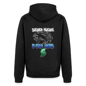 Dieser Kleine B-Boy Wird 5 - Breakdance - Unisex Premium Bio Zip Hoodie - Schwarz - Hinten - Nico (187cm)