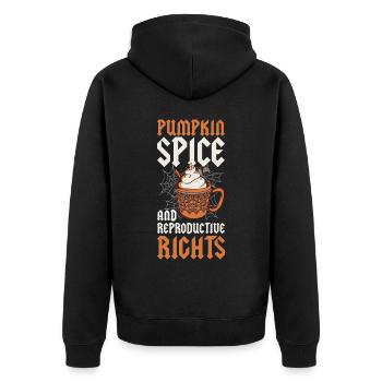 Pumpkin Spice Droits Reproductifs Citrouille Cadeau - Veste à capuche bio Premium Unisexe - noir - Dos - Nico (187cm)
