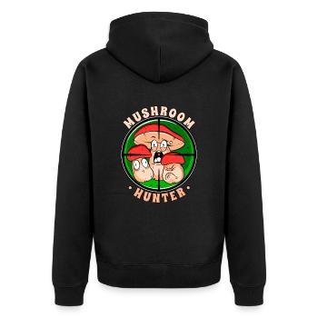 Chasseur de champignons Cueilleurs de champignons Producteurs de champignons - Veste à capuche bio Premium Unisexe - noir - Dos - Nico (187cm)