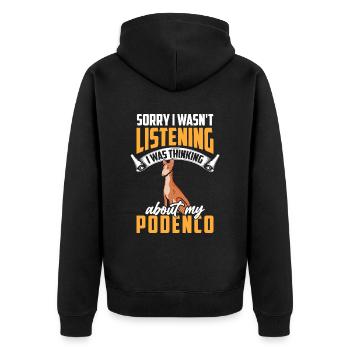 Podenco était distrait Podenco espagnol - Veste à capuche bio Premium Unisexe - noir - Dos - Nico (187cm)