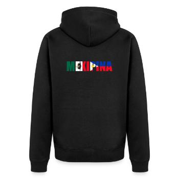 Mexipino Mexican Filipino Mexipino - Unisex Premium Bio Zip Hoodie - Schwarz - Hinten - Nico (187cm)