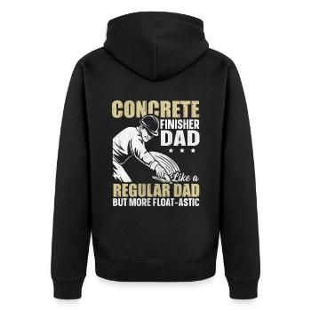 Finition de béton float-astic papa Betonbauer - Veste à capuche bio Premium Unisexe - noir - Dos - Nico (187cm)