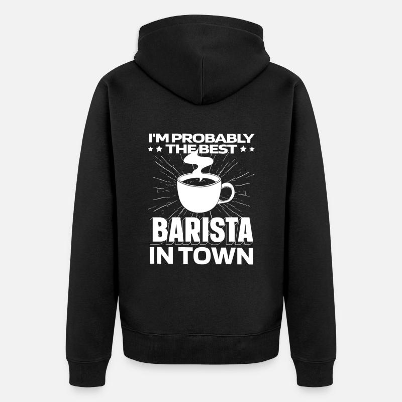 Café Barista - Veste à capuche bio Premium Unisexe - noir