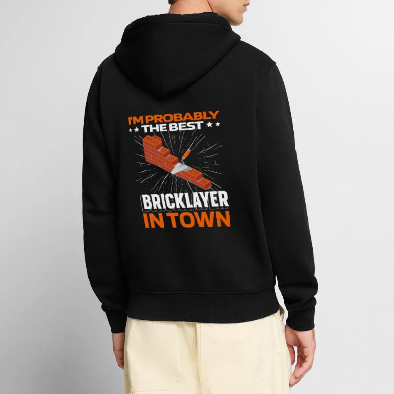 Brique de maçonnerie Veste à capuche bio Premium Unisexe