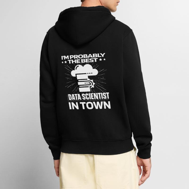 Data Science Data Analyst Server Unisex Premium Organic Zip Hoodie