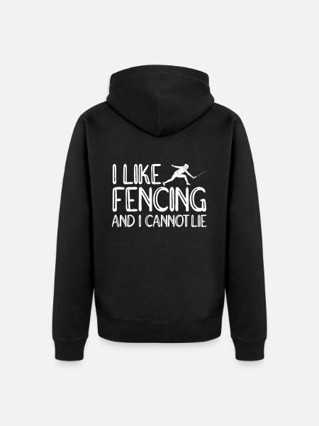 Fechten Degen Fechtduell Geschenkidee - Unisex Premium Bio Zip Hoodie - Schwarz