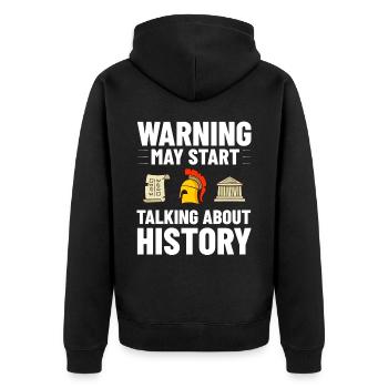 Geschichte Lehrer Lektion Professor Historiker - Unisex Premium Bio Zip Hoodie - Schwarz - Hinten - Nico (187cm)